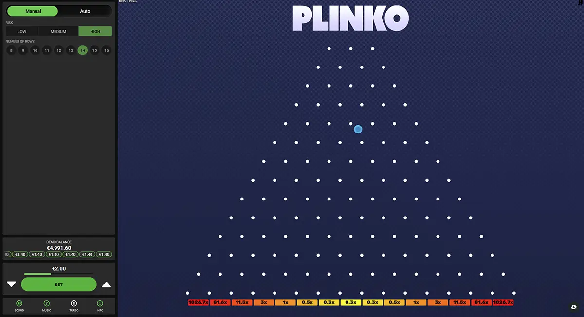 Збільшити шанси на виграш Plinko