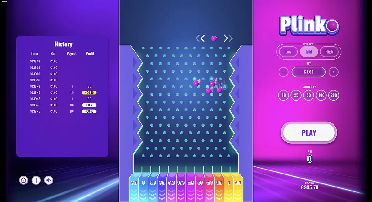 Можливості Plinko на телефоні